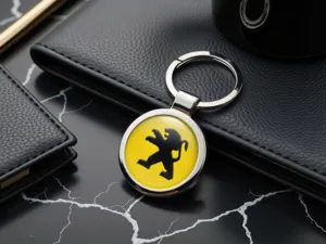 Peugeot Portachiavi Fighi Look Moderno in Acciaio Inox